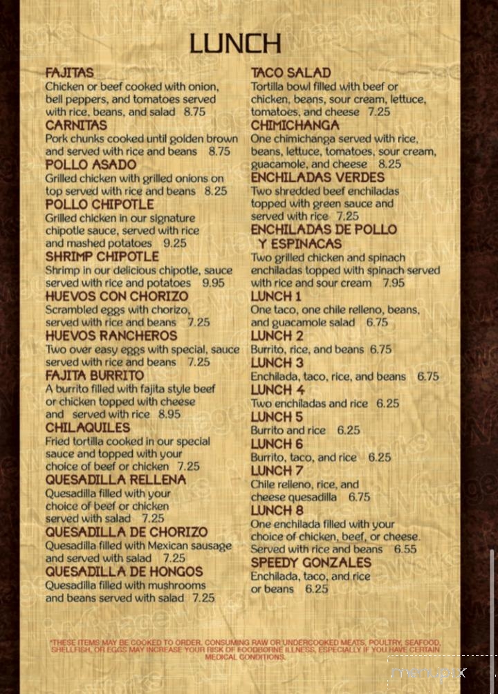 Los Amigos Mexican Restaurant - Hagerstown, MD menu_pic
