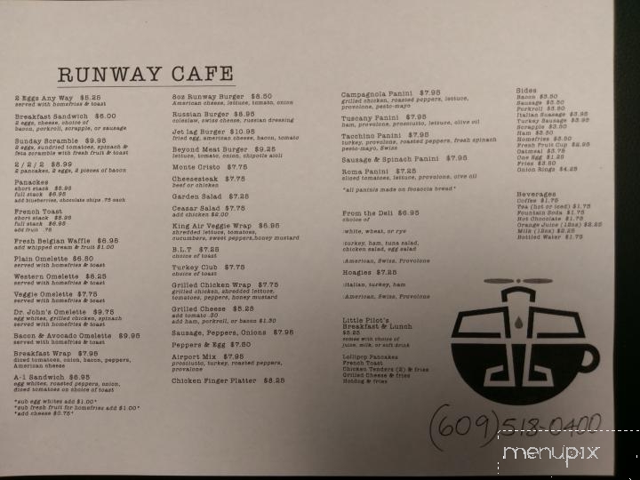 Runway Cafe - Lumberton, NJ menu_pic