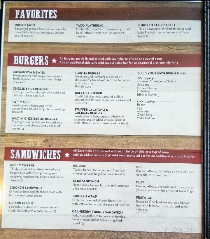Star Family Restaurant - Murdo, SD menu_pic