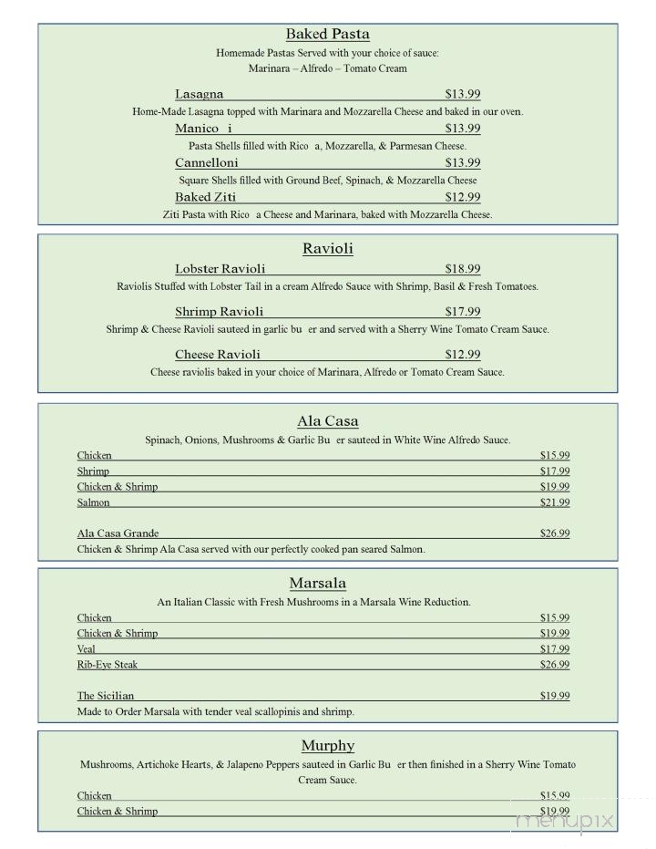 Joe's Italian Restaurant - Columbus, TX menu_pic
