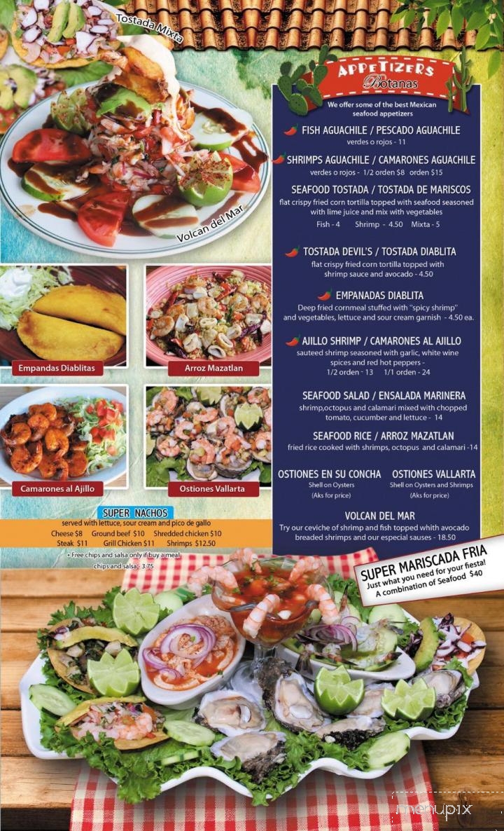 Clamatos Mexican Restaurant - Lexington, KY menu_pic