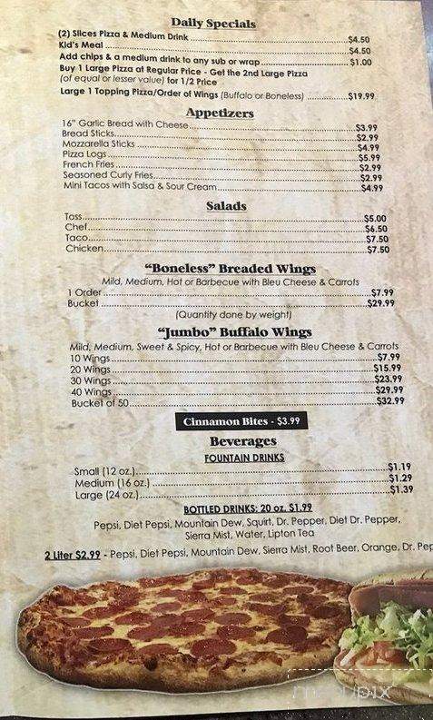 Pizza King - Wellsville, NY menu_pic