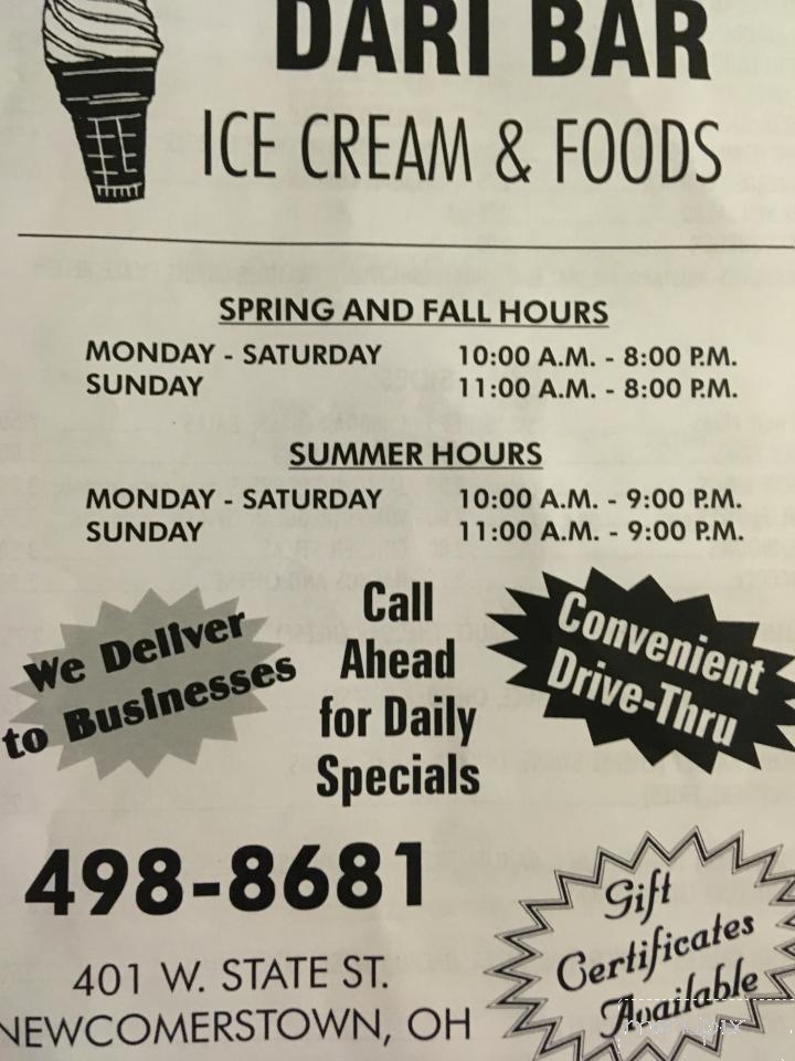 Chilly Willy's - Newcomerstown, OH menu_pic