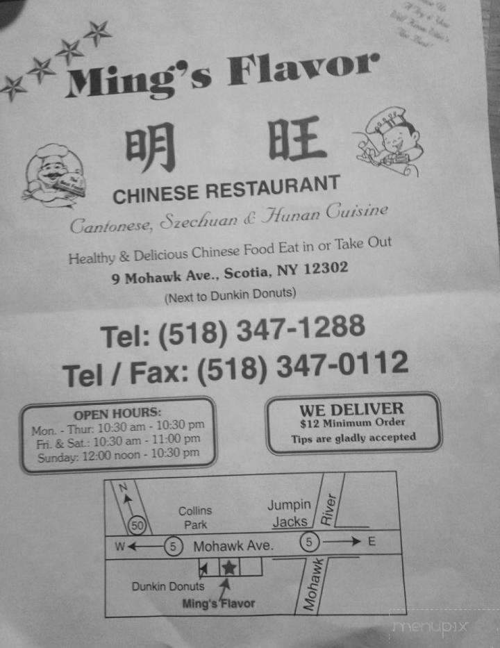 Ming's Flavor Chinese Restaurant - Scotia, NY