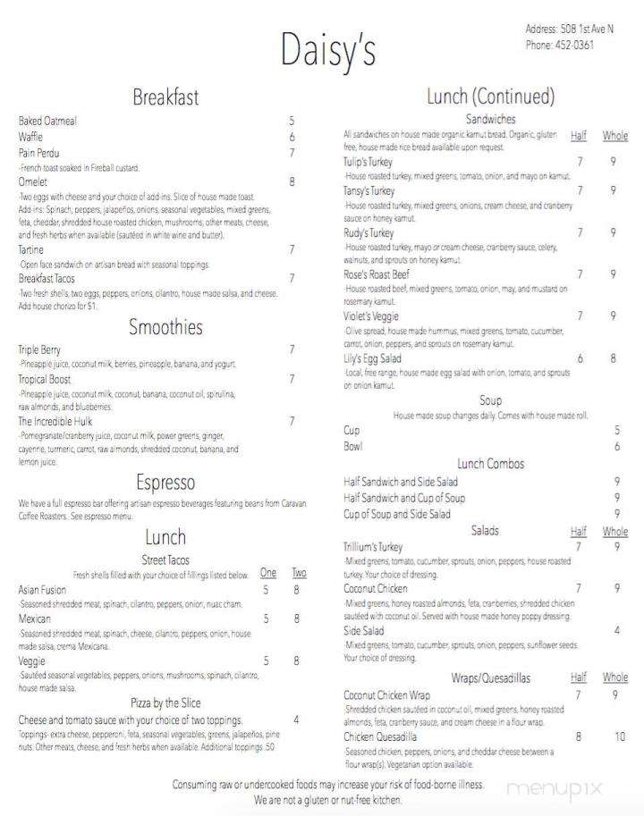 Daisy's Deli & Bakery - Great Falls, MT menu_pic
