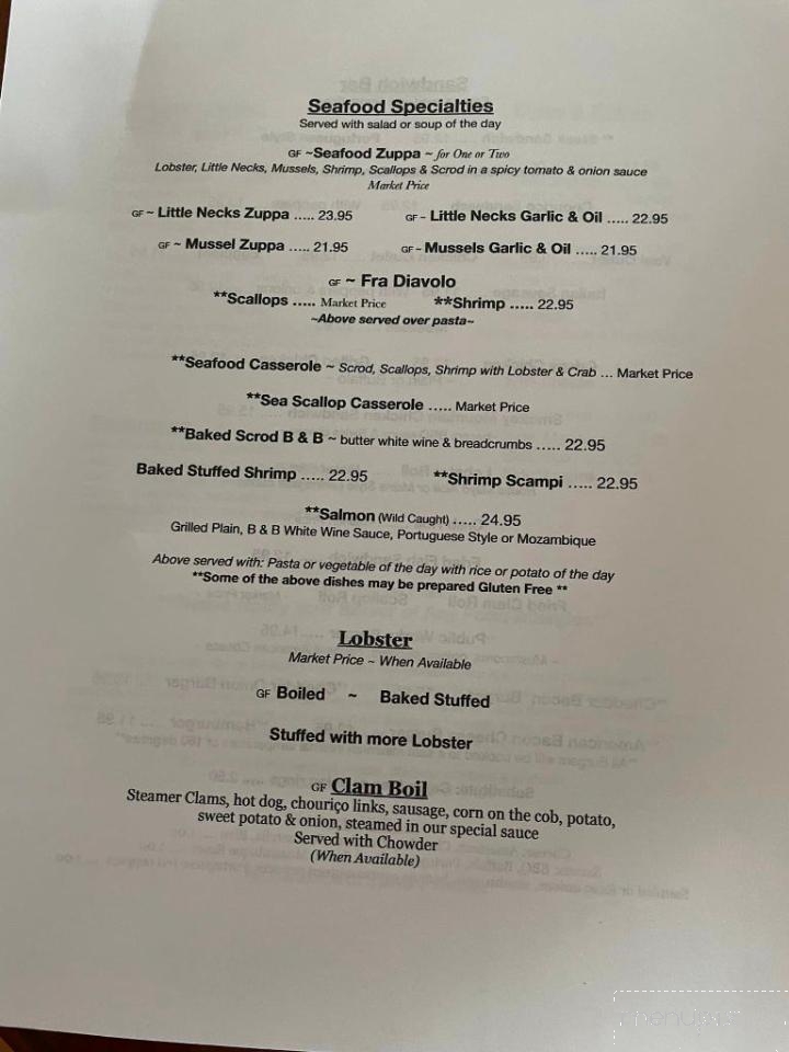 Jack's Family Restaurant - Warren, RI menu_pic