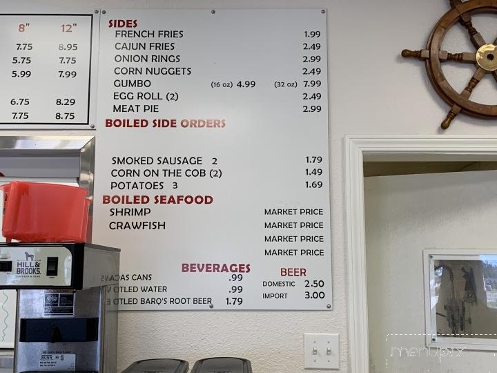 Captain Hook's Seafood and More - Gulfport, MS menu_pic