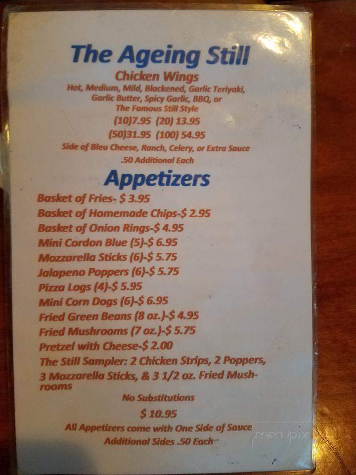 Aging Still Bar & Grill - Largo, FL menu_pic
