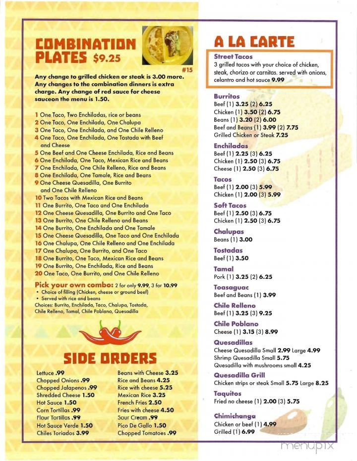 Mi Casita - Gillespie, IL menu_pic