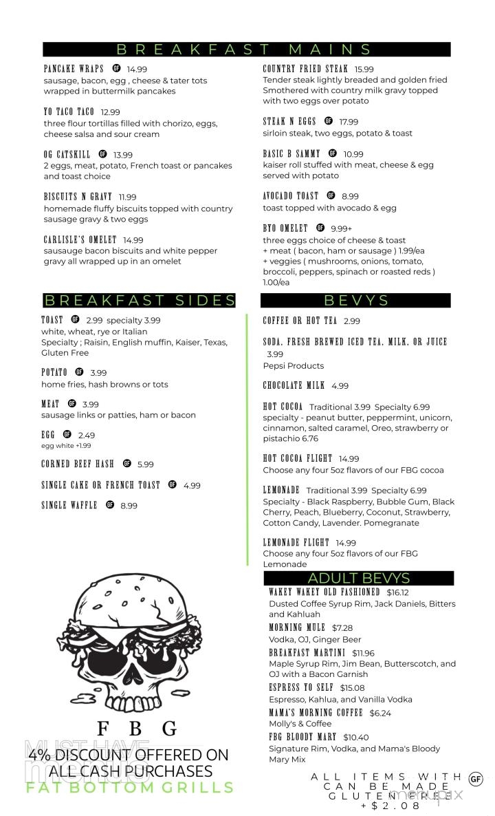 Fat Bottom Grills - Chittenango, NY menu_pic