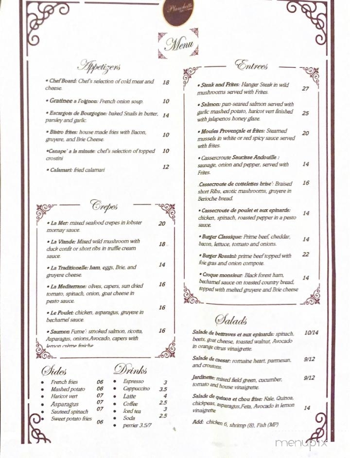 Planchette Bistro and Creperie - Ambler, PA menu_pic