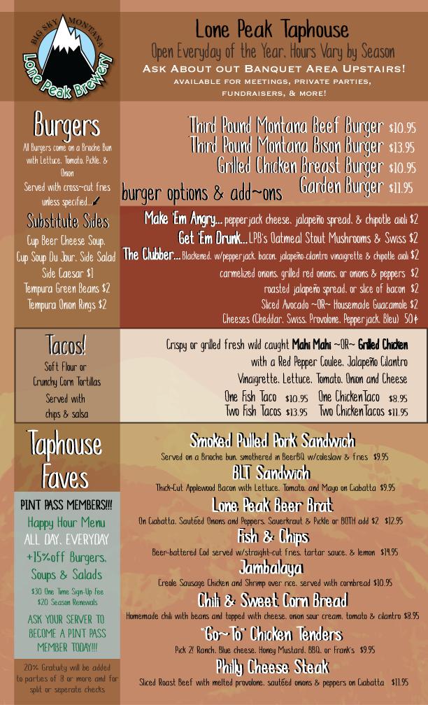 Lone Peak Brewery - Big Sky, MT menu_pic