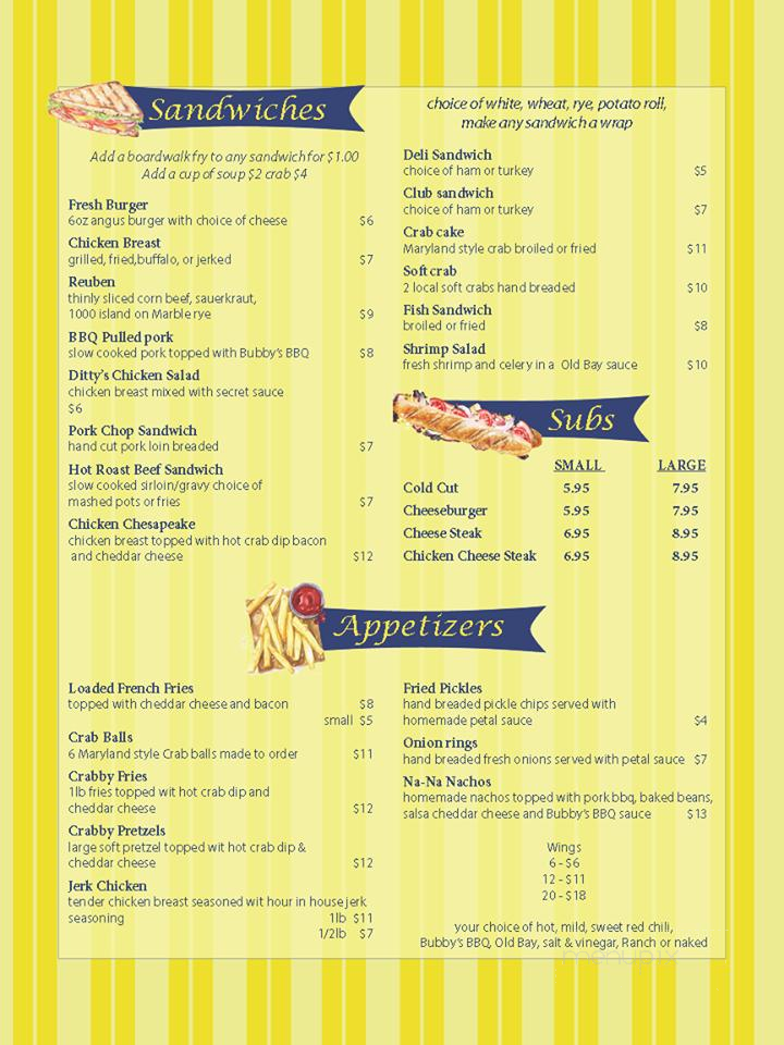 Gathering Place - Crisfield, MD menu_pic