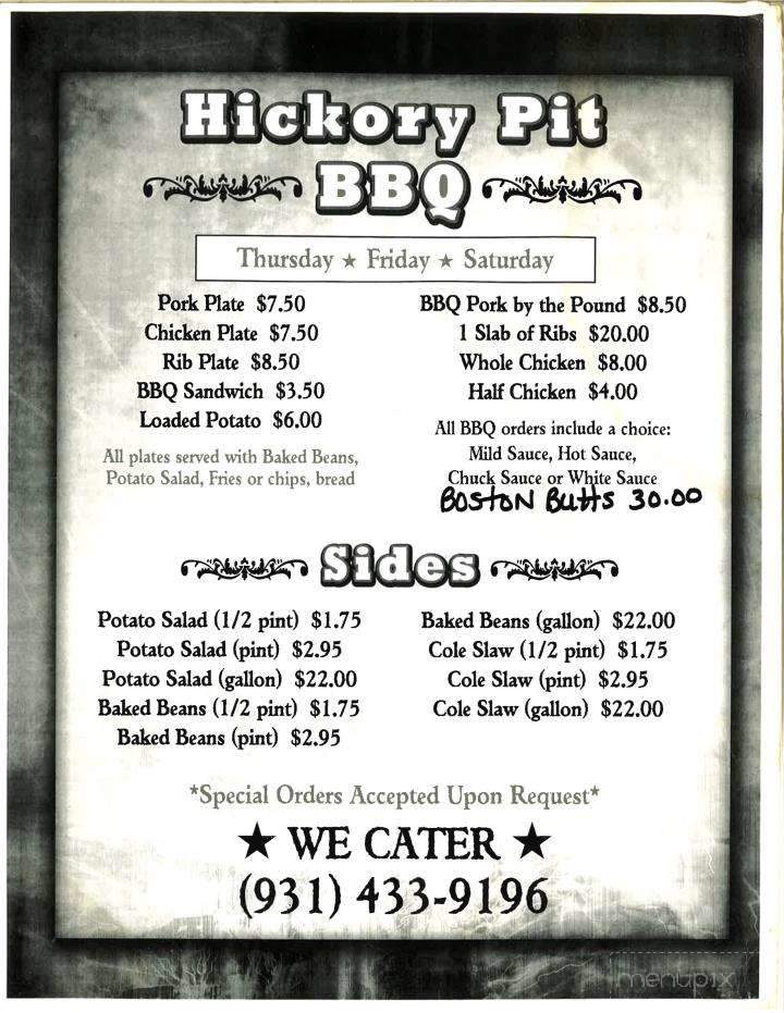 Chuck Wagon Restaurant - Fayetteville, TN menu_pic