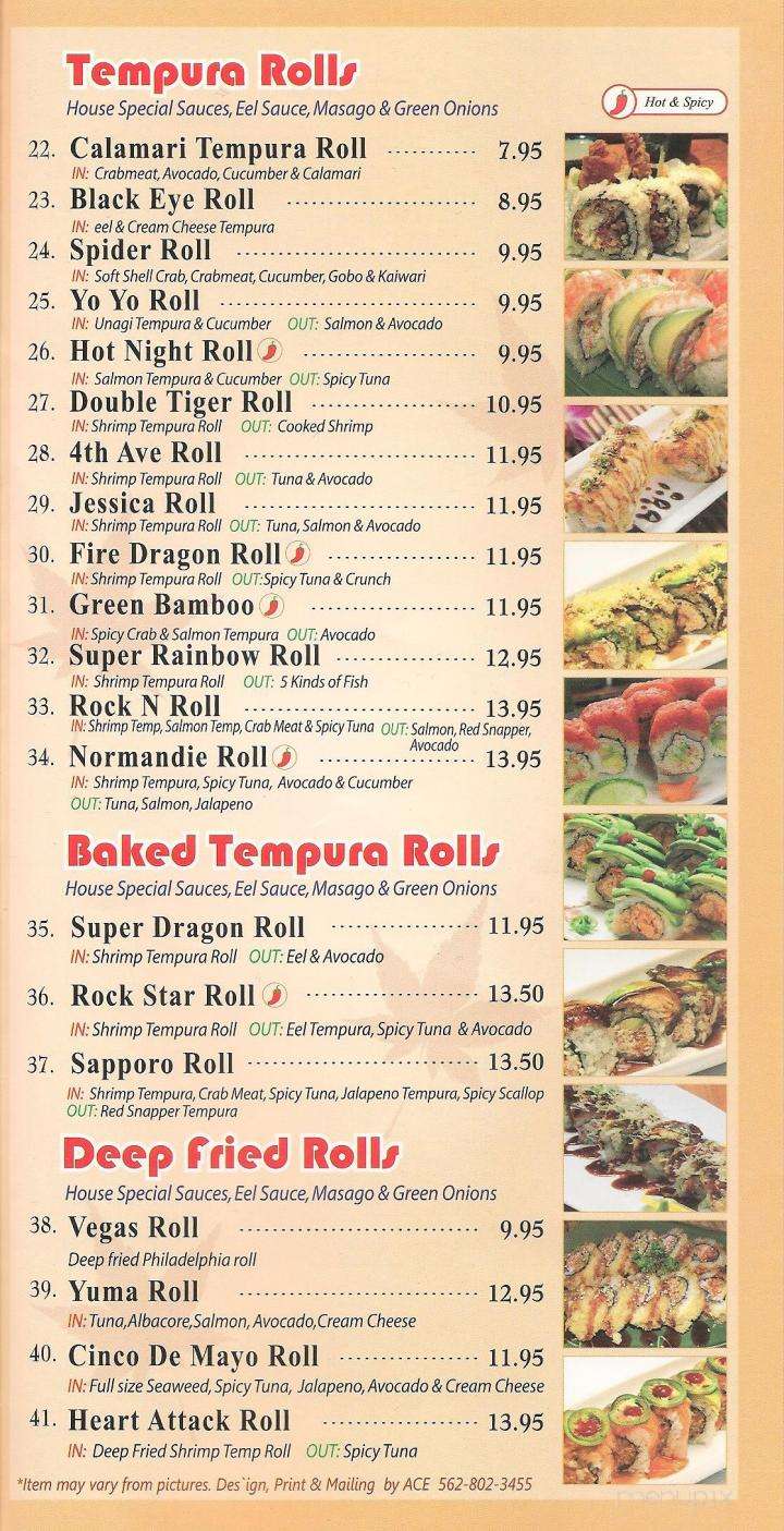 Blue Fin Sushi & Grill - Yuma, AZ menu_pic