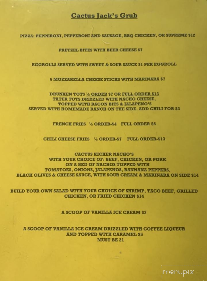 Cactus Jacks - Salt Springs, FL menu_pic