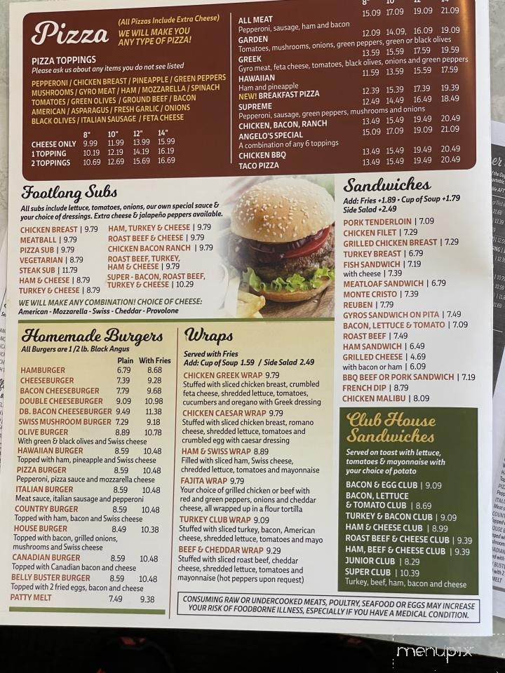 Howe Restaurant - Howe, IN menu_pic
