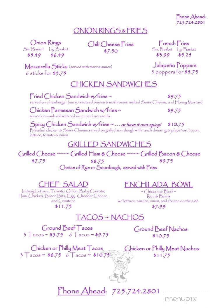 Idle Spurs Snack Shack - Jean, NV menu_pic