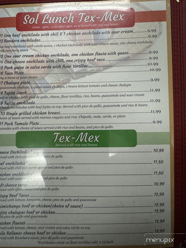 Sol Azteca Taqueria Y Mas - Commerce, TX menu_pic