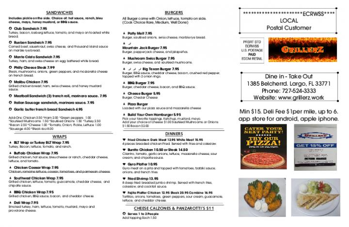 GrillerZ - Largo, FL menu_pic