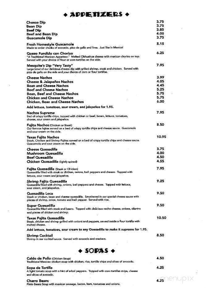 Mesquite Mexican Grill - Jackson, GA menu_pic