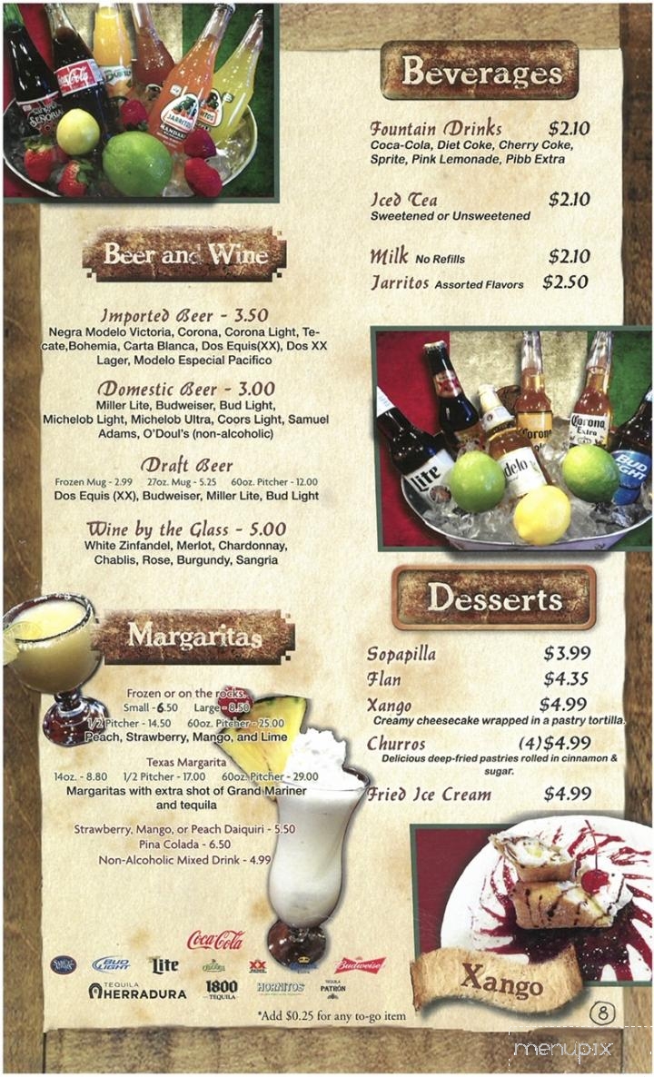 El Manzanillo - Highlands, NC menu_pic