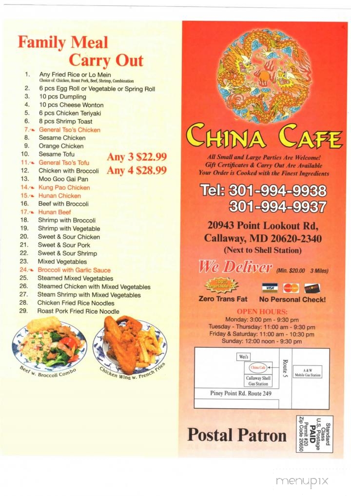 China Cafe - Callaway, MD