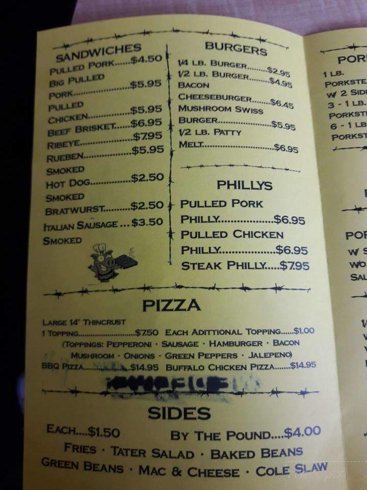 The Pork Barrel - Cottage Hills, IL menu_pic