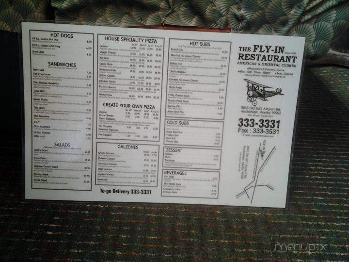 Fly In Restaurant - Anchorage, AK menu_pic