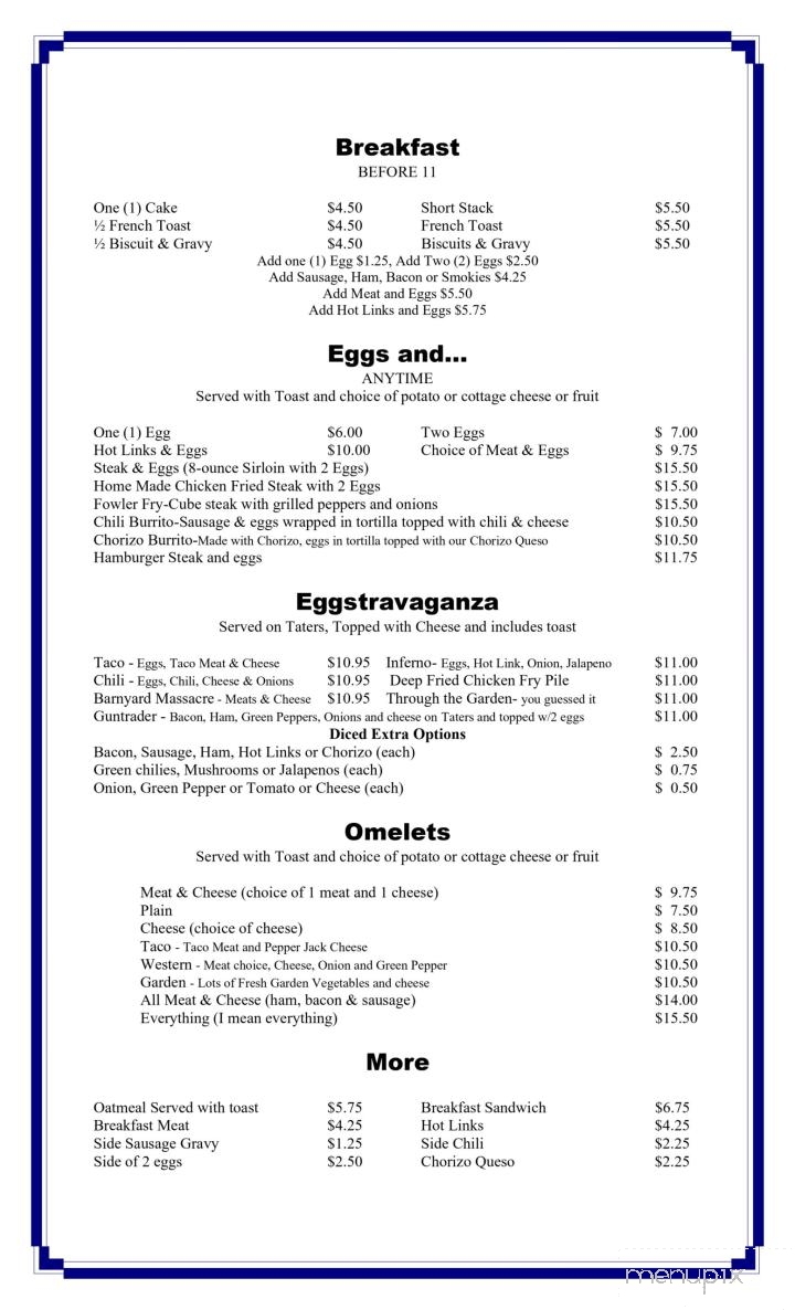 Lula Belle Cafe - Gillette, WY menu_pic