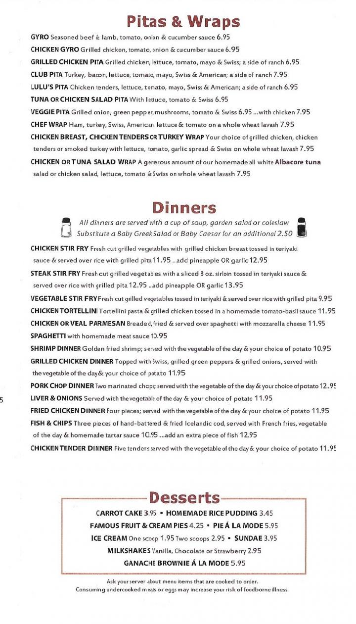 Lulu's of Commerce - Commerce Township, MI menu_pic