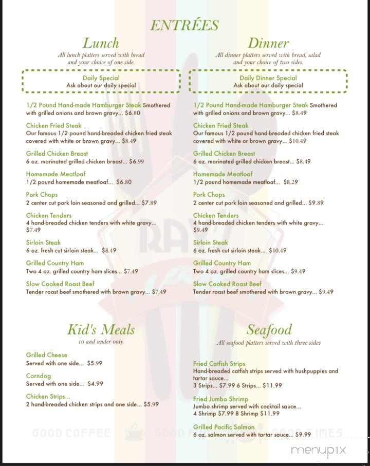 Ray's Cafe - Oklahoma City, OK menu_pic
