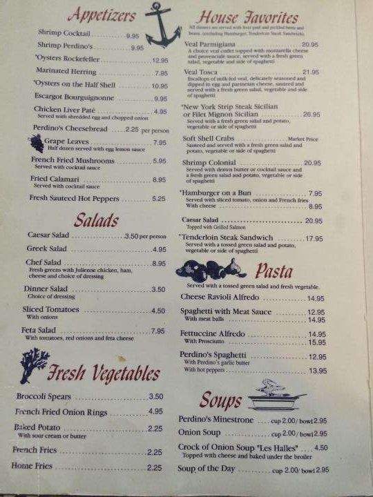 Perdinos Continental Cuisine - Grosse Ile, MI menu_pic