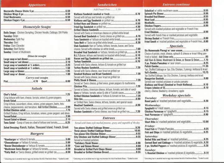 Val's Polish Kitchen - Rochester, MI menu_pic