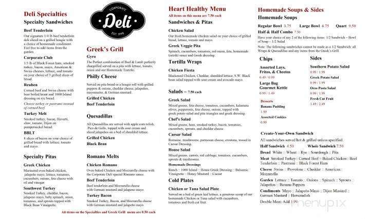 Corporate Deli - Greenville, SC