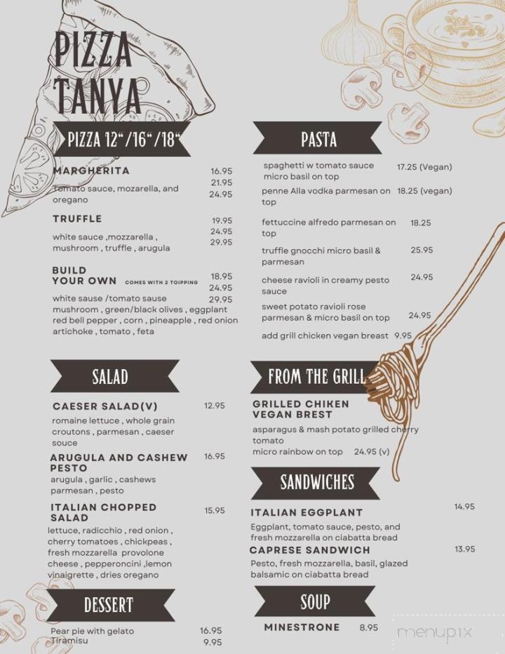 Pizza Tanya - Huntington Beach, CA menu_pic