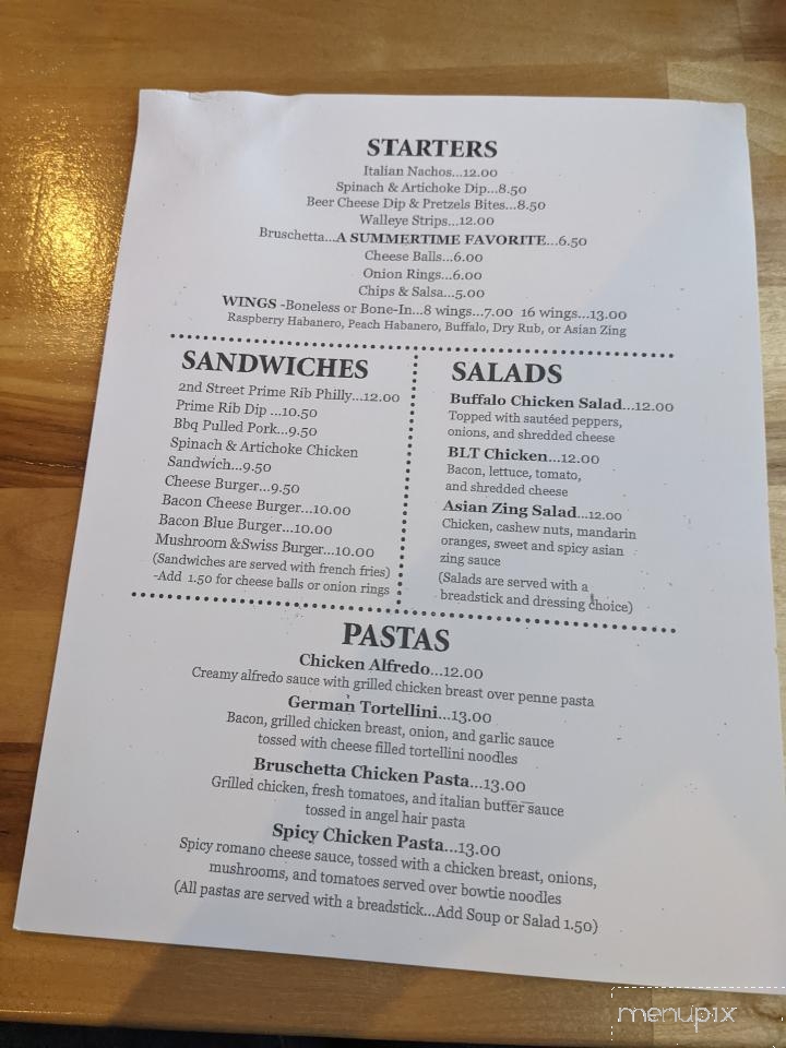 2nd Street Station - Watertown, SD menu_pic