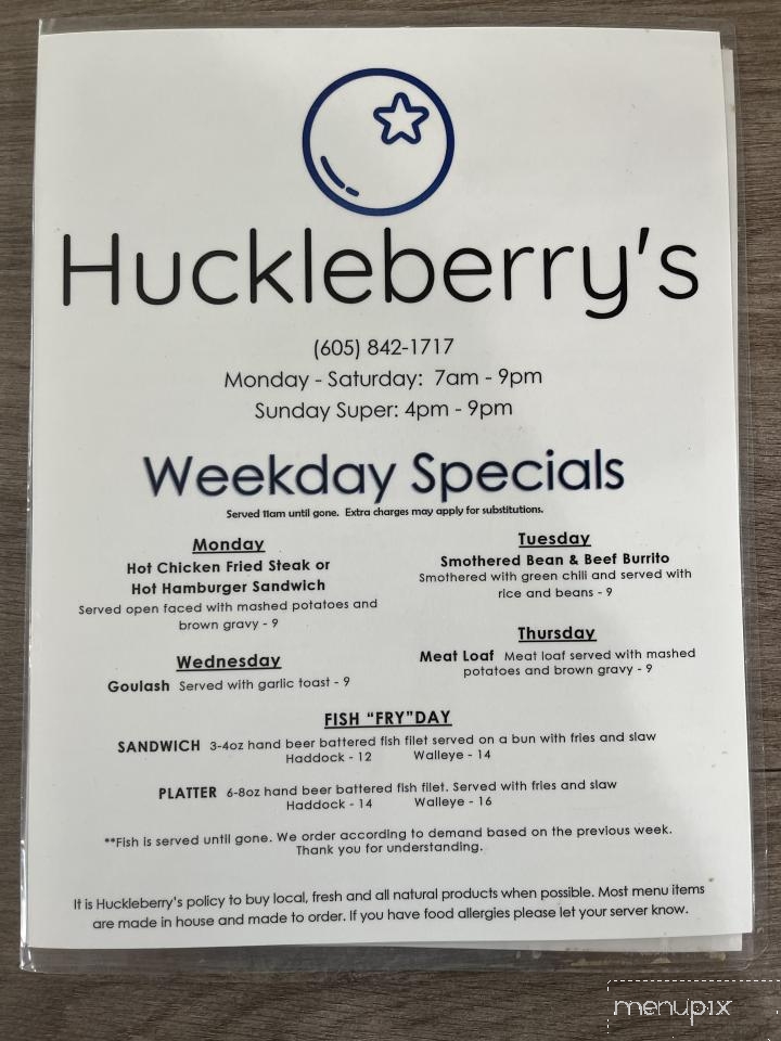 Huckleberrys - Winner, SD