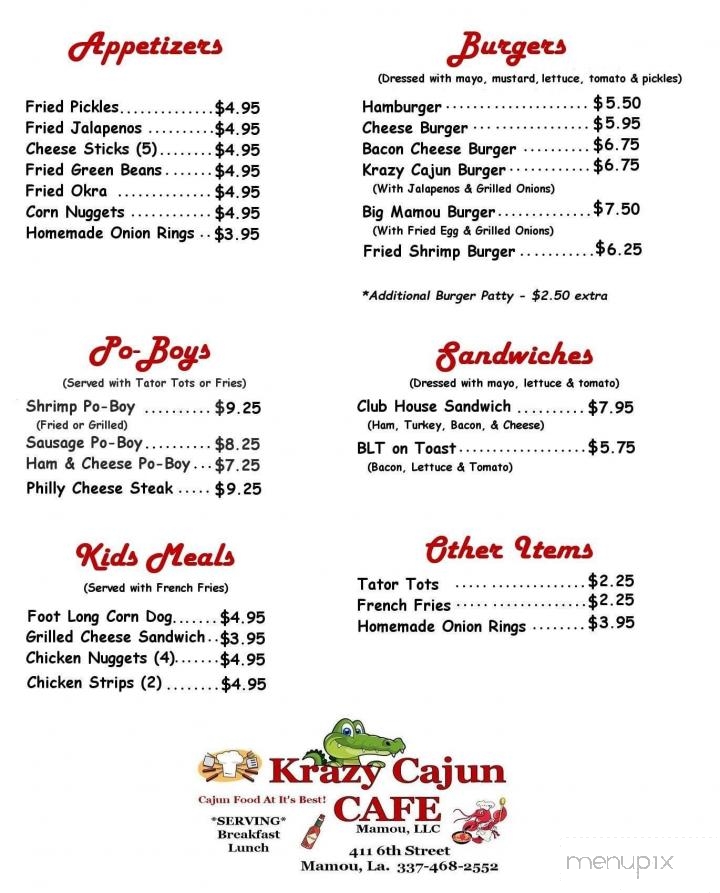 Krazy Cajun Cafe - Mamou, LA