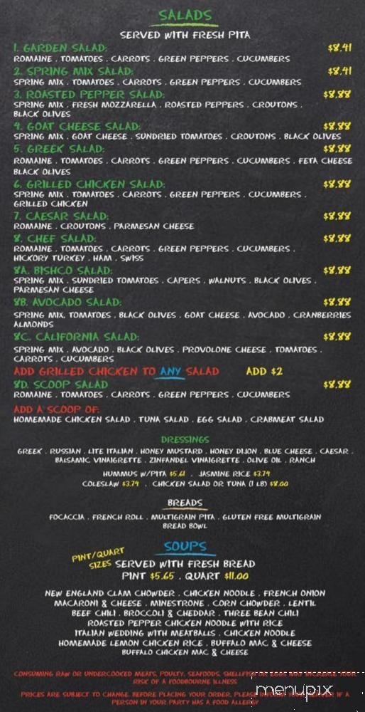 BISHCO - Gloucester, MA menu_pic