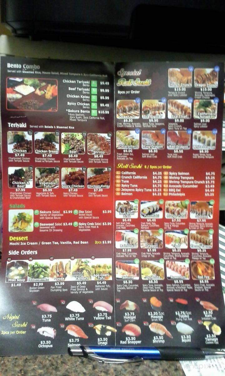 Sakura Sushi - Rosemont, IL menu_pic