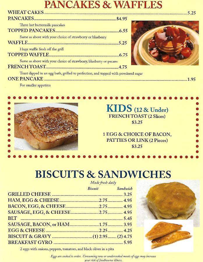 Beaufort Cafe - Beaufort, NC menu_pic