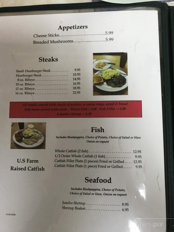 Gurley's Restaurant - Guntown, MS menu_pic