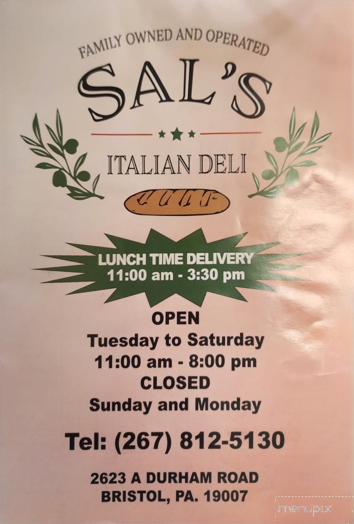 Sal's Italian Deli - Bristol, PA