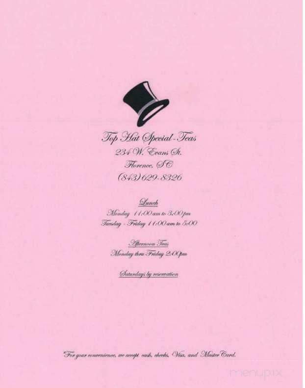 Top Hat Special-Teas - Florence, SC menu_pic