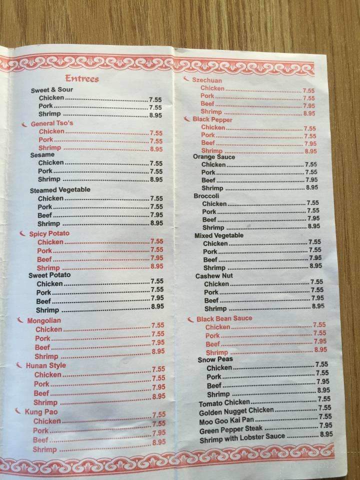 Golden China - Ripley, MS menu_pic