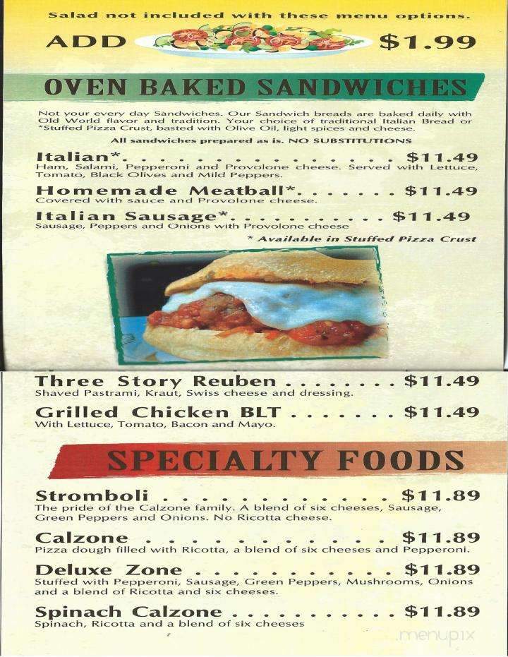 Undo's Sport's Bar - Elm Grove - Wheeling, WV menu_pic