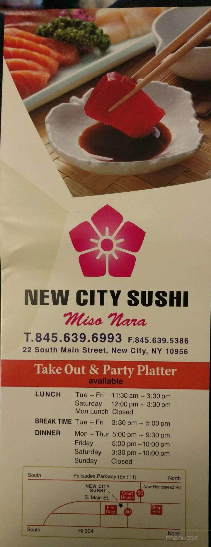 New City Sushi - New City, NY menu_pic