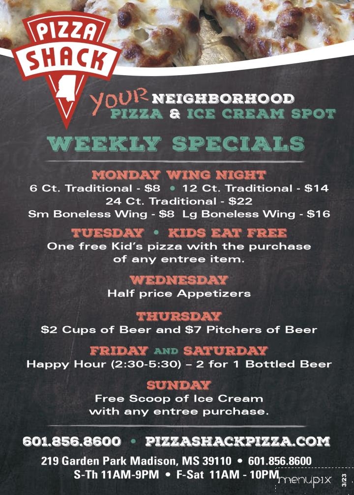 Pizza Shack - Madison, MS menu_pic