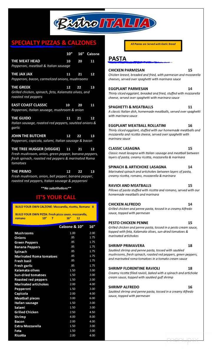 Bistro Italia - Baton Rouge, LA menu_pic
